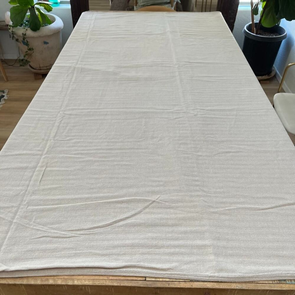 Vintage Modern Thomas O'Brien Duvet Cover Set 3 Piece Beige Herringbone - Picture 2 of 15